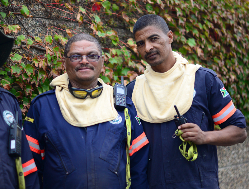 Firefighters in Cape Town