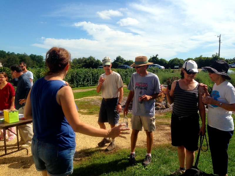 customers share homemade wine