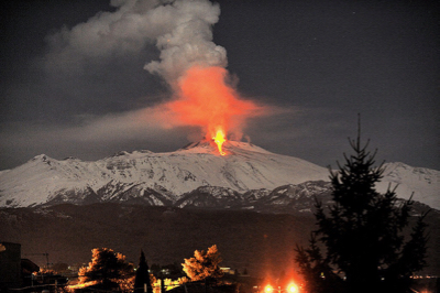 Etna erupting