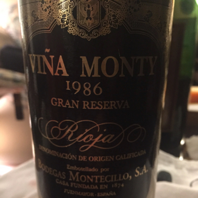 Viña Monty Rioja 1986 Gran Reserva